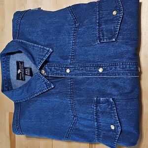 3 for $20 🤠 Moose Creek Legendary Men's Denim Pearl Snap Western Shirt 2XL 💎